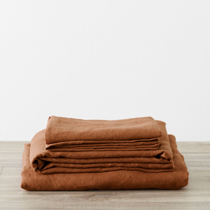 Linen Sheet Set (w/ Pillow Case)