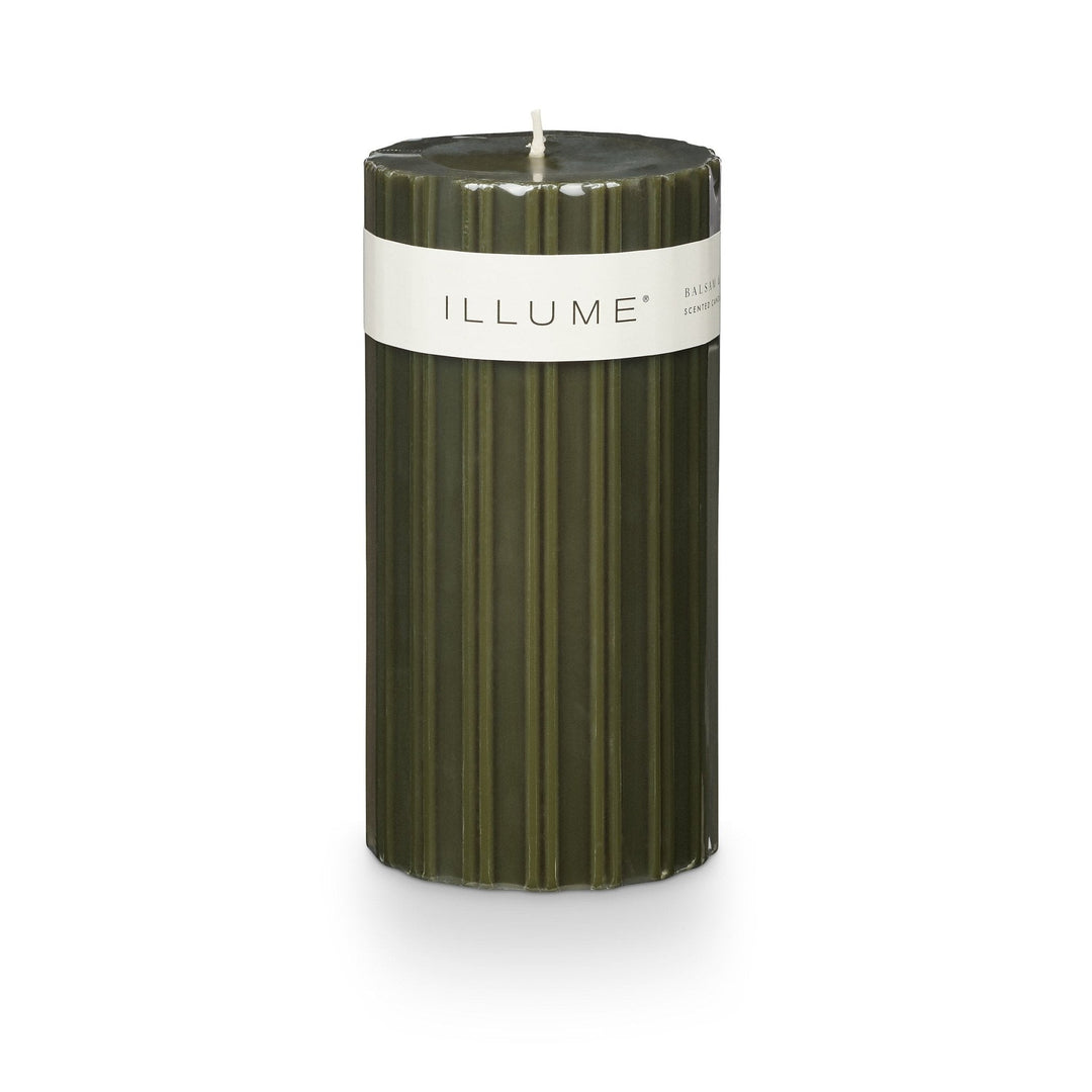 Fragranced Pillar Candle - Balsam & Cedar