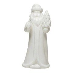 Stoneware Santa White